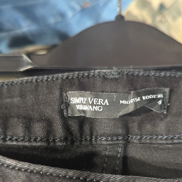 Simply Vera Vera Wang Dark Gray Skinny Jeans - Picture 2 of 3